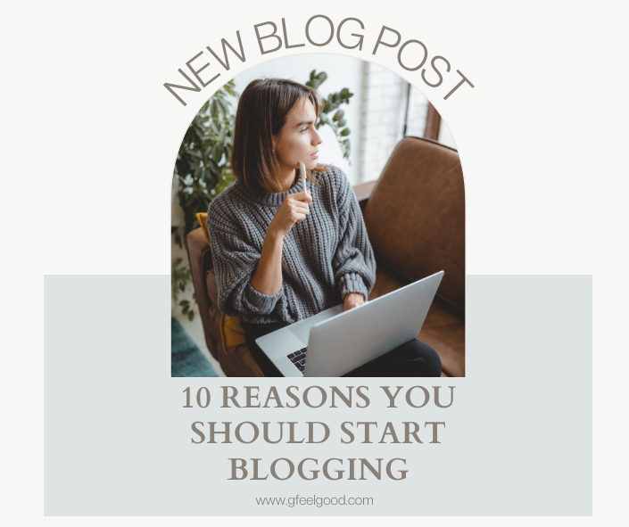 a woman sitting on a chair with a laptop- blogging to make money